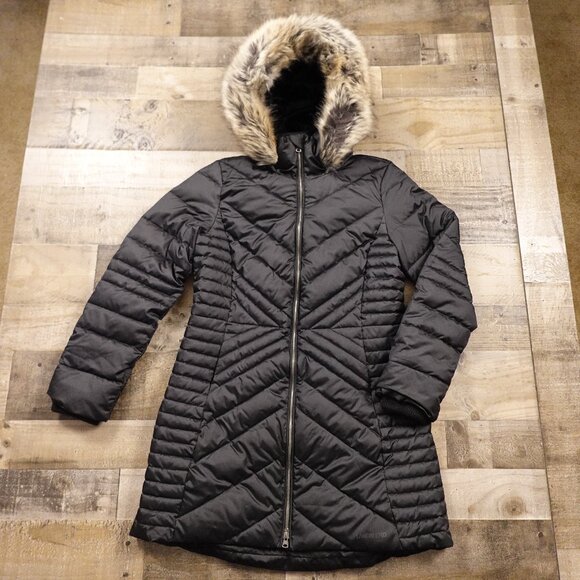 Lands’ End Insulated Cozy Fleece Lined Winter Coat Women's Small Black - Picture 1 of 12